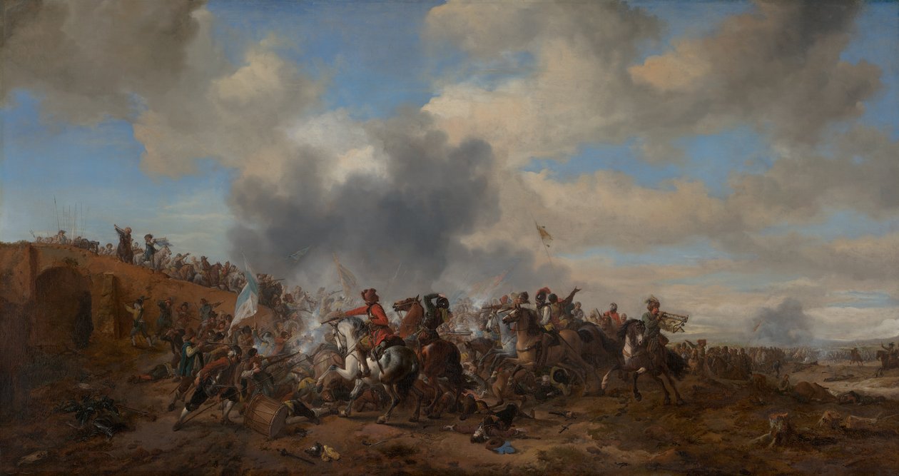 Escena de batalla de Philips Wouwerman