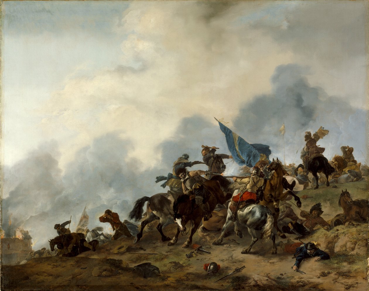 Escena de batalla de Philips Wouwerman