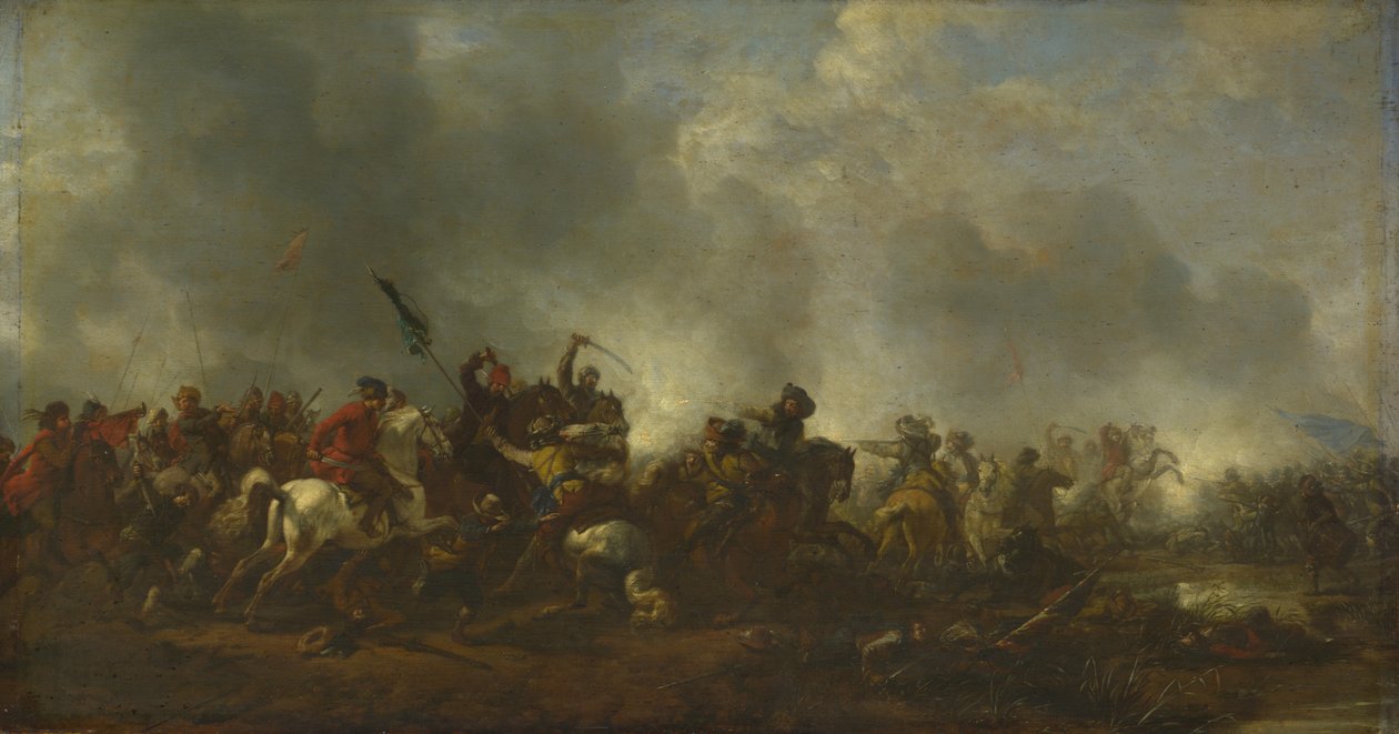 Caballería atacando a la infantería de Philips Wouwerman