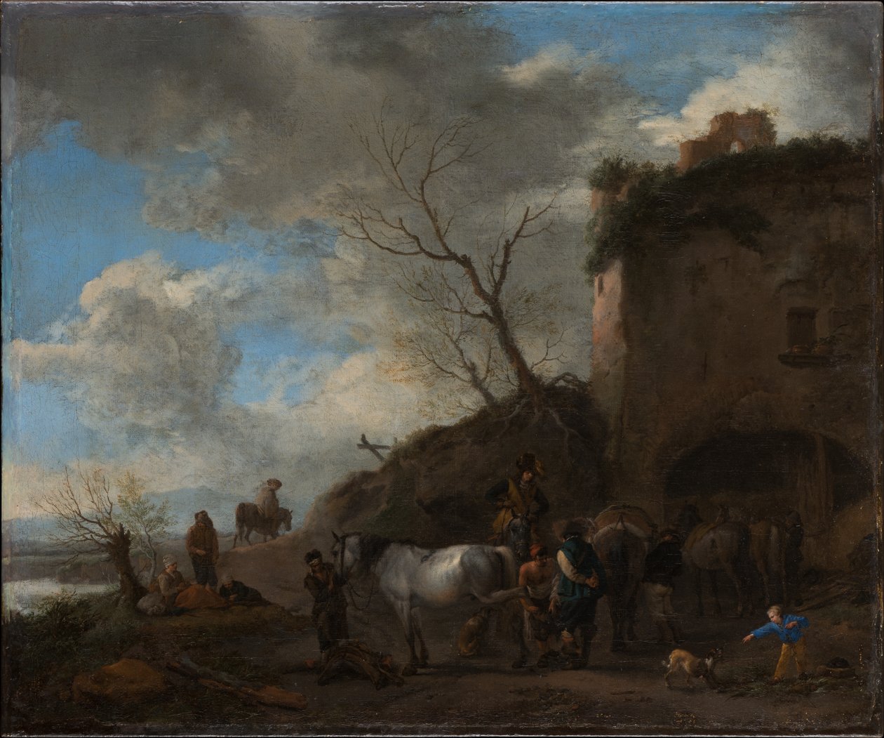 Jinetes en la herrería de Philips Wouwerman