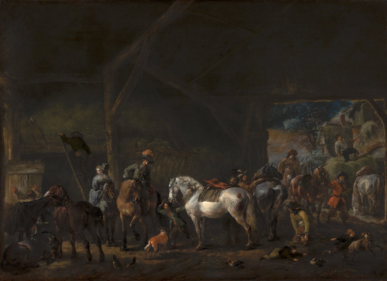 «La salida del establo» de Philips Wouwerman