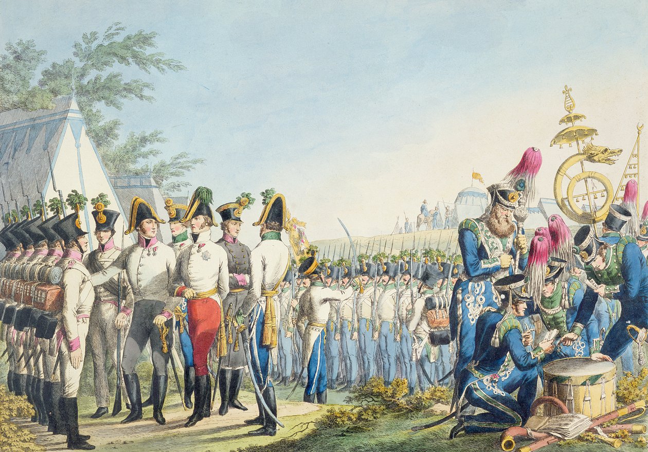 La nueva Infantería Ligera Real Imperial Austriaca después de las Guerras Napoleónicas, c.1820 de Phillip von Stubenrauch
