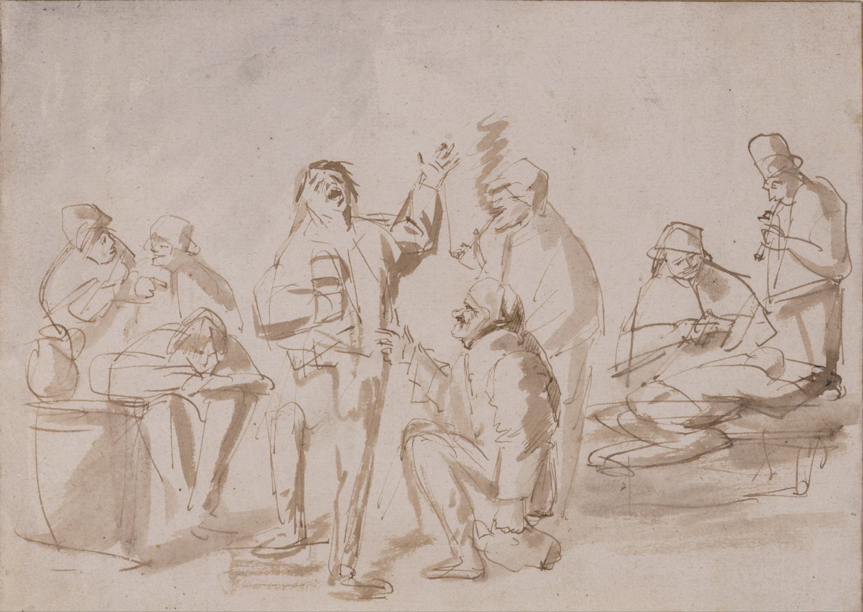 Campesinos en una Taberna, c.1662 de Phillips de Koninck