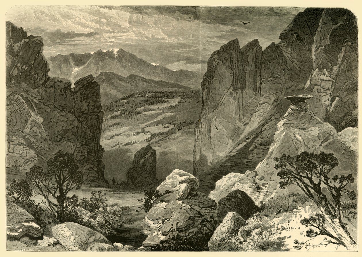 Pico Pike, desde el Jardín de los Dioses, 1874 de Phineas F. Annin