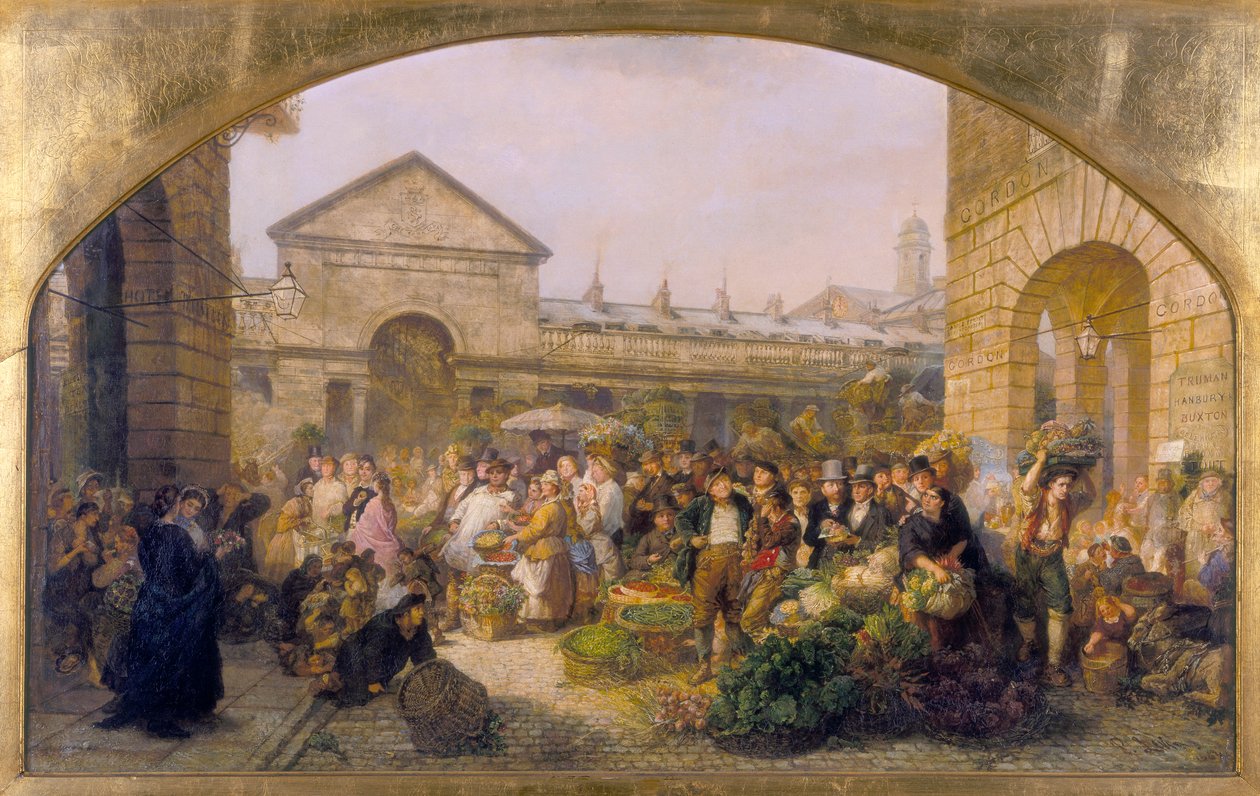 Mercado de Covent Garden, 1864 de Phoebus Levin