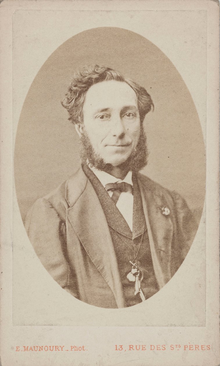 Retrato del violinista y compositor Camillo Sivori 1815-1894 de Photo studio Eugène Maunoury.