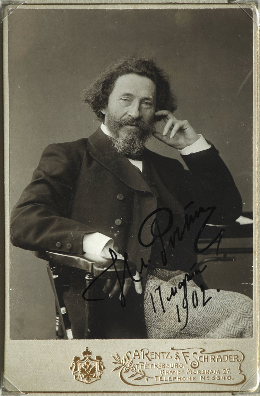 Retrato del artista Ilya Repin 1844-1930 de Photo studio H. Rentz and F.