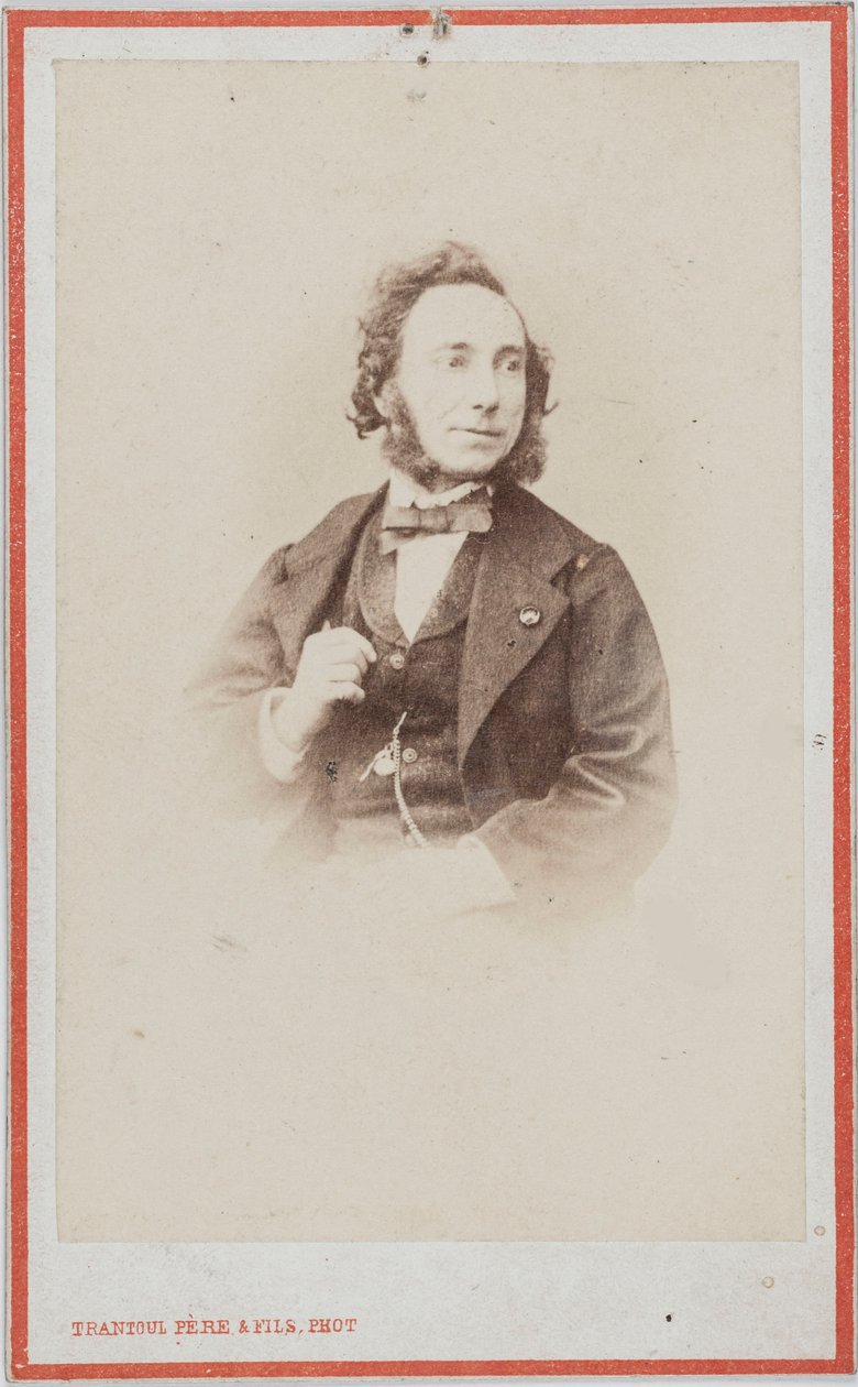 Retrato del violinista y compositor Camillo Sivori de Photo studio Trantoul Père and Fils.