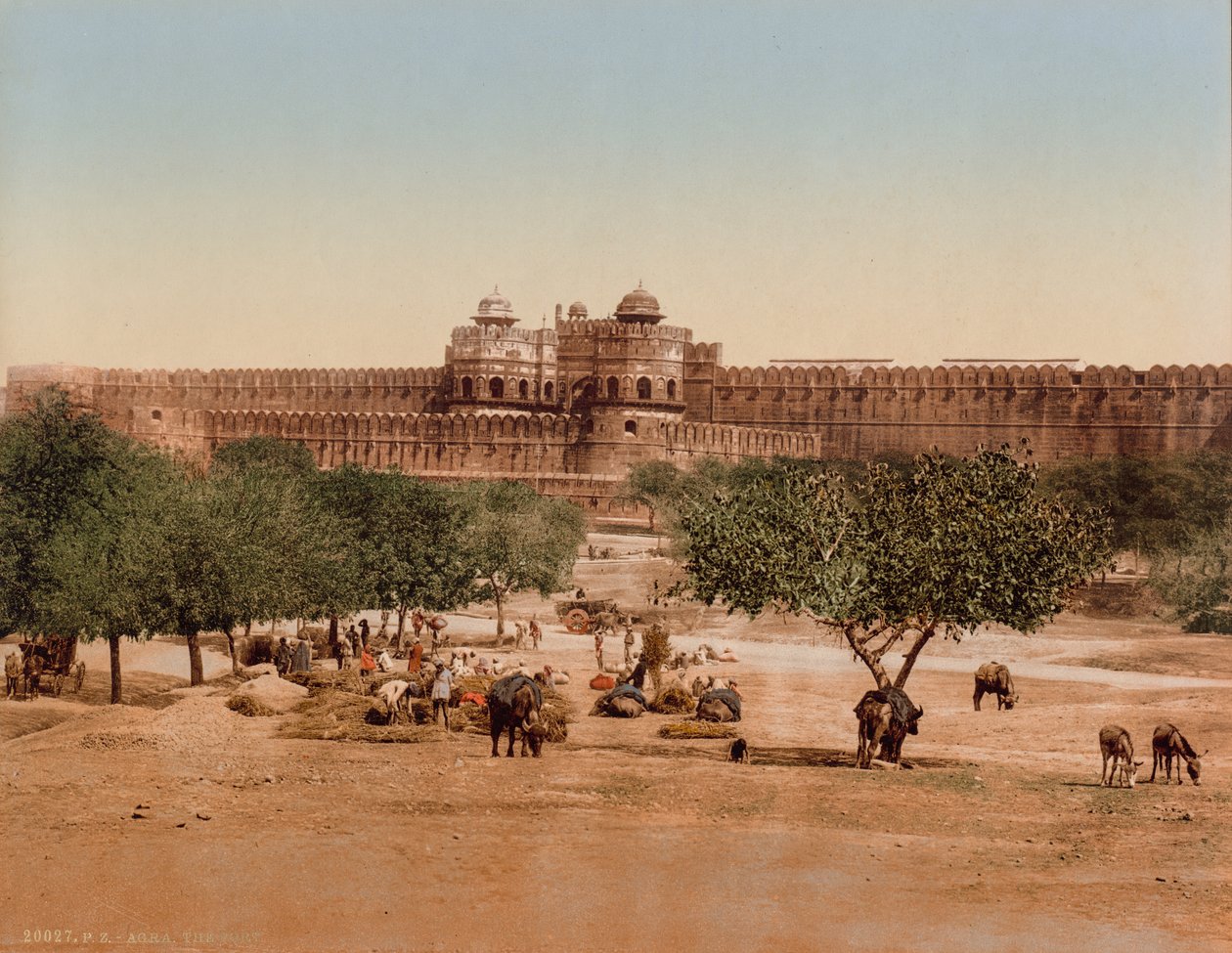 Agra. El fuerte de Photoglob Co. (Zurich, active c. 1890 1910)