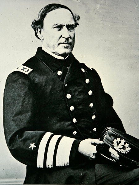 Retrato de David Glasgow Farragut (1801-1870); capturó Nueva Orleans en 1862 y la Bahía de Mobile de Photographer American