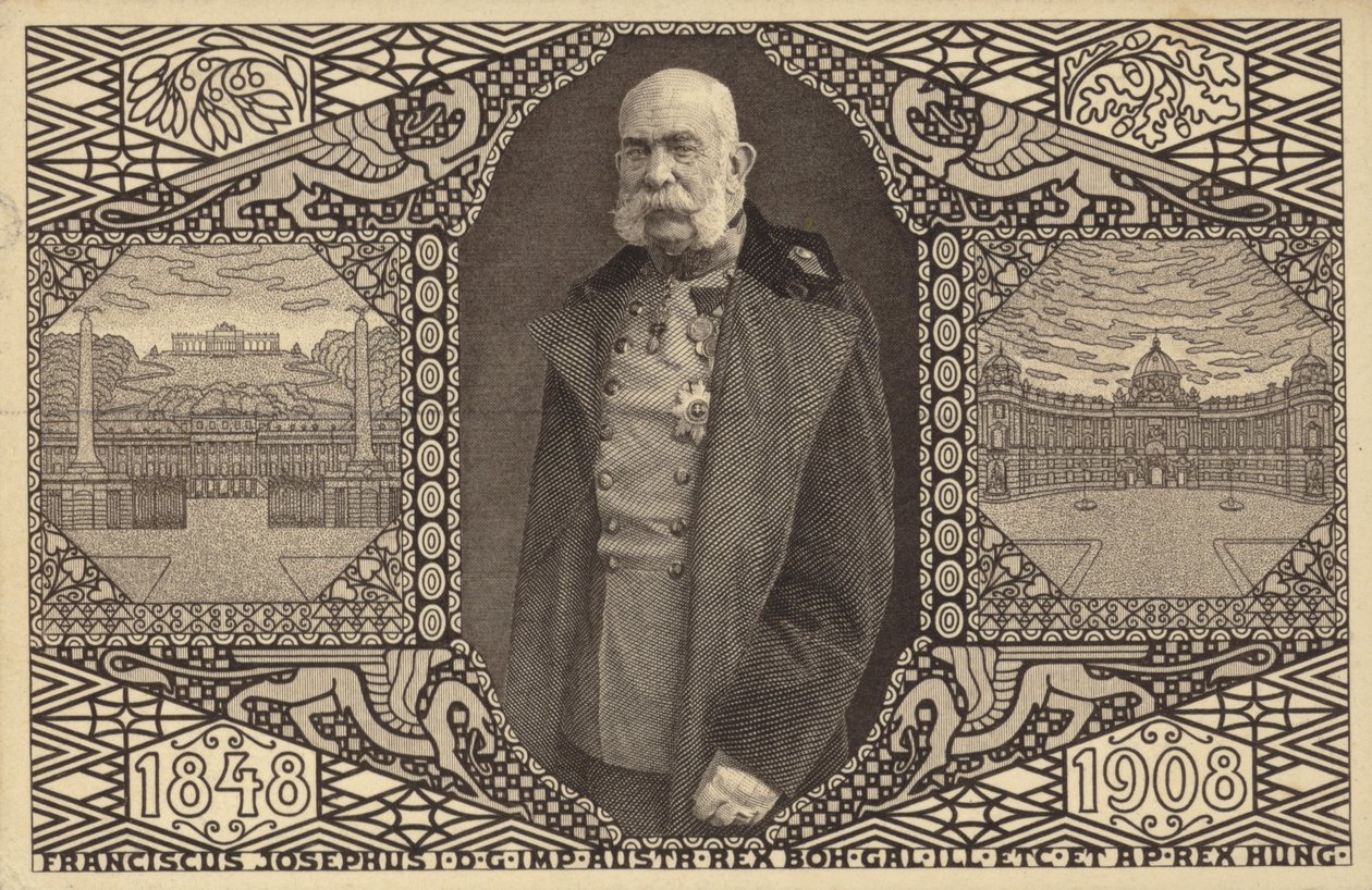 Emperador Francisco José I de Austria (foto b/n) de Photographer Austrian
