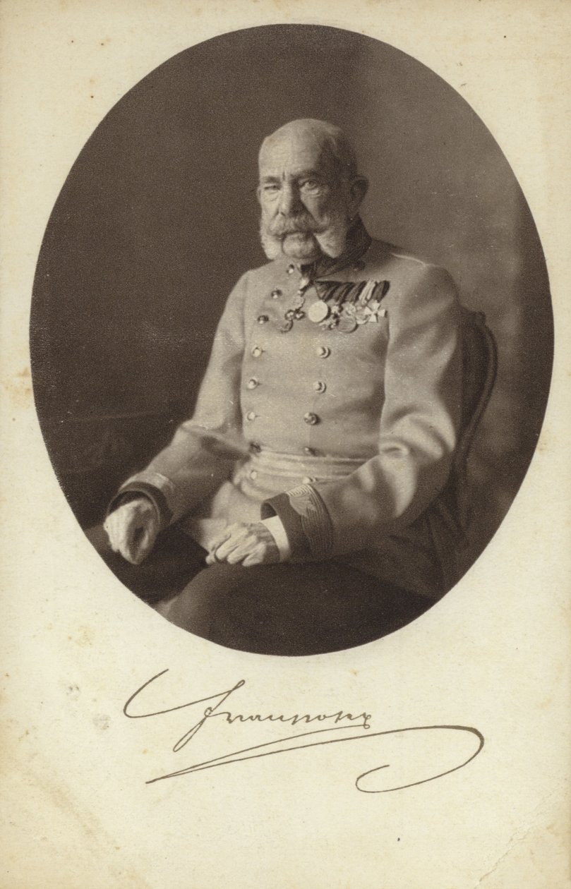 Emperador Francisco José I de Austria (foto b/n) de Photographer Austrian