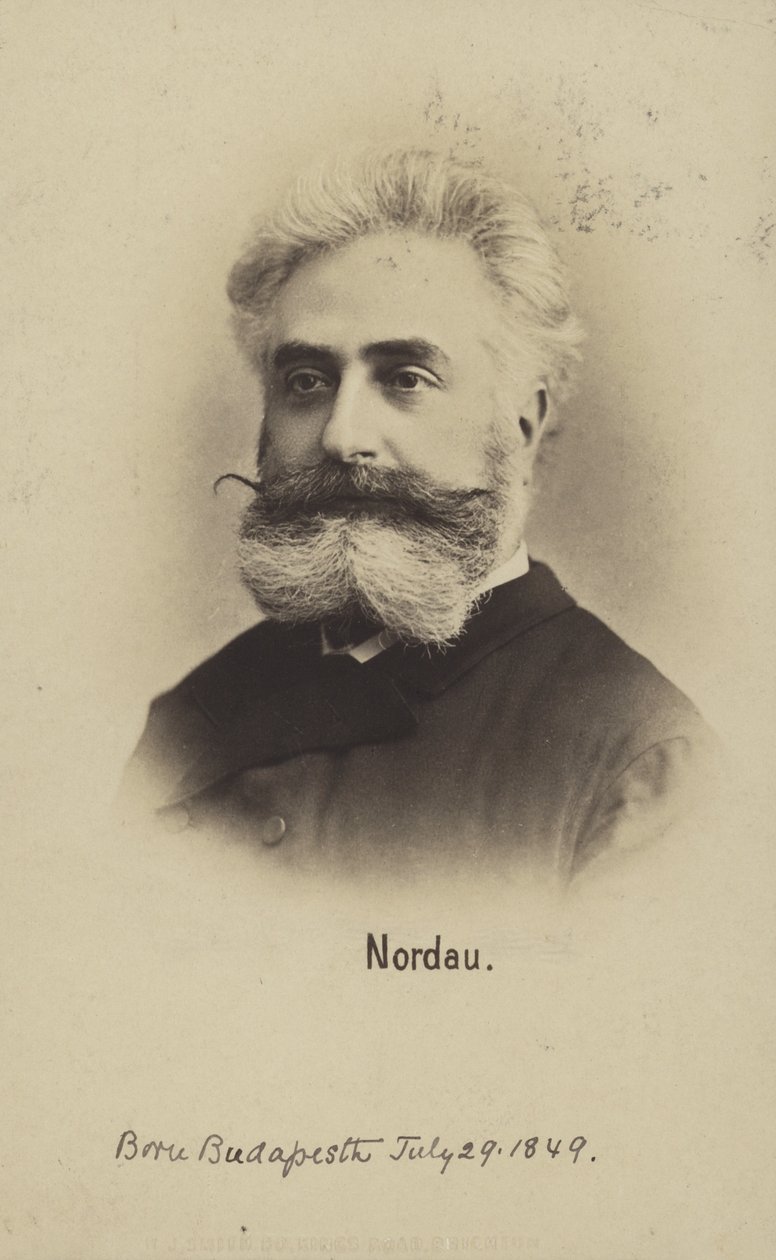 Max Nordau (1849-1923), líder sionista y escritor húngaro (fotografía en blanco y negro) de Photographer Austrian