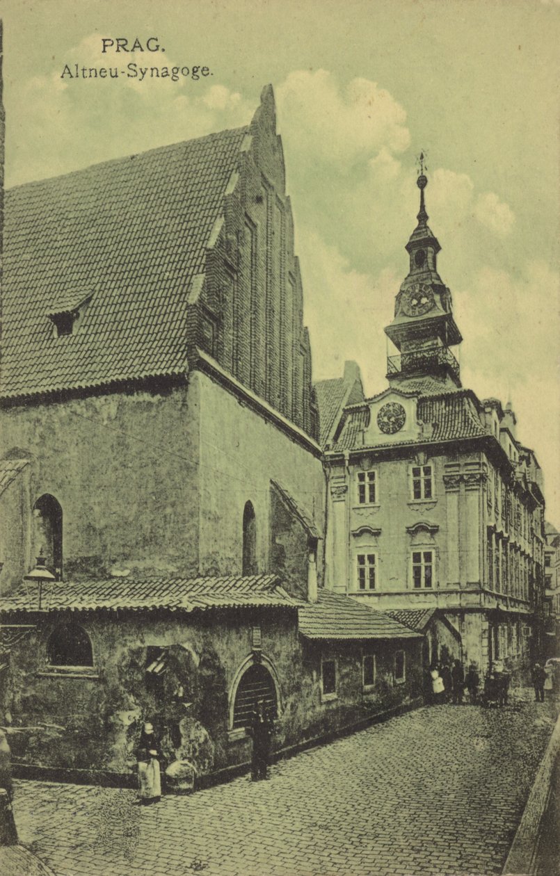 Vieja Sinagoga Nueva, Praga (fotografía en blanco y negro) de Photographer Austrian
