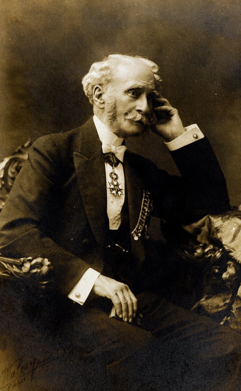 Retrato de Francois Stephen Emile Liegeard (1830-1925), escritor, poeta y político francés - Fotografía, Coll. Baussy de Photographer French