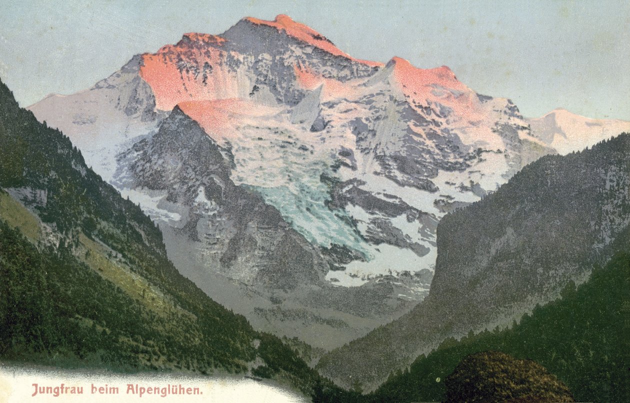Alpenglow, Jungfrau, Suiza (foto en color) de Photographer Swiss