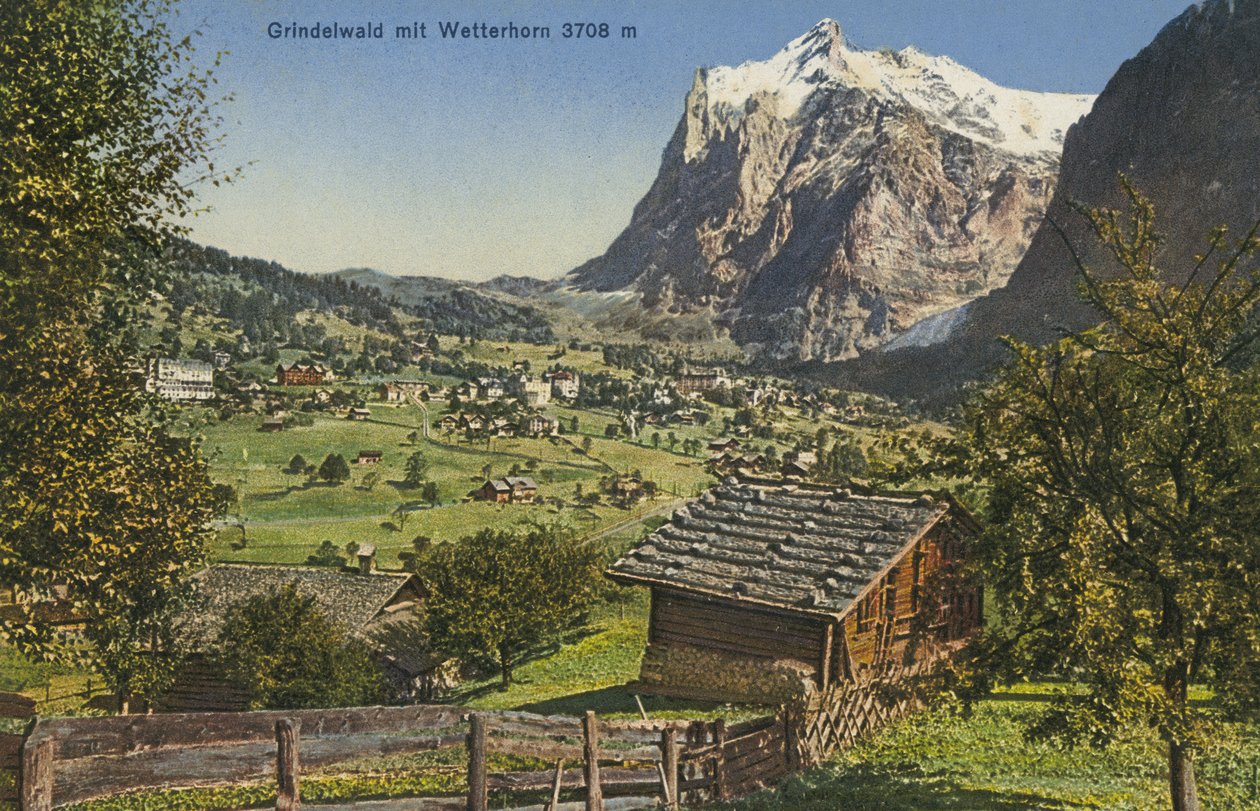 Grindelwald y Wetterhorn, Suiza (foto en color) de Photographer Swiss