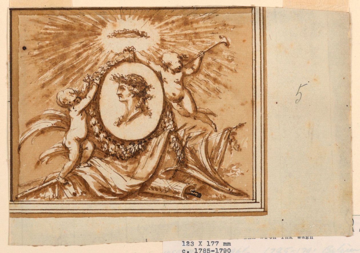 Diseño para un sobrepuerta de Piat Joseph Sauvage