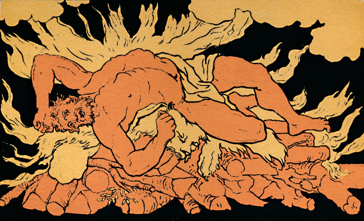 Hércules en el Monte Eta, 1880 de Picart