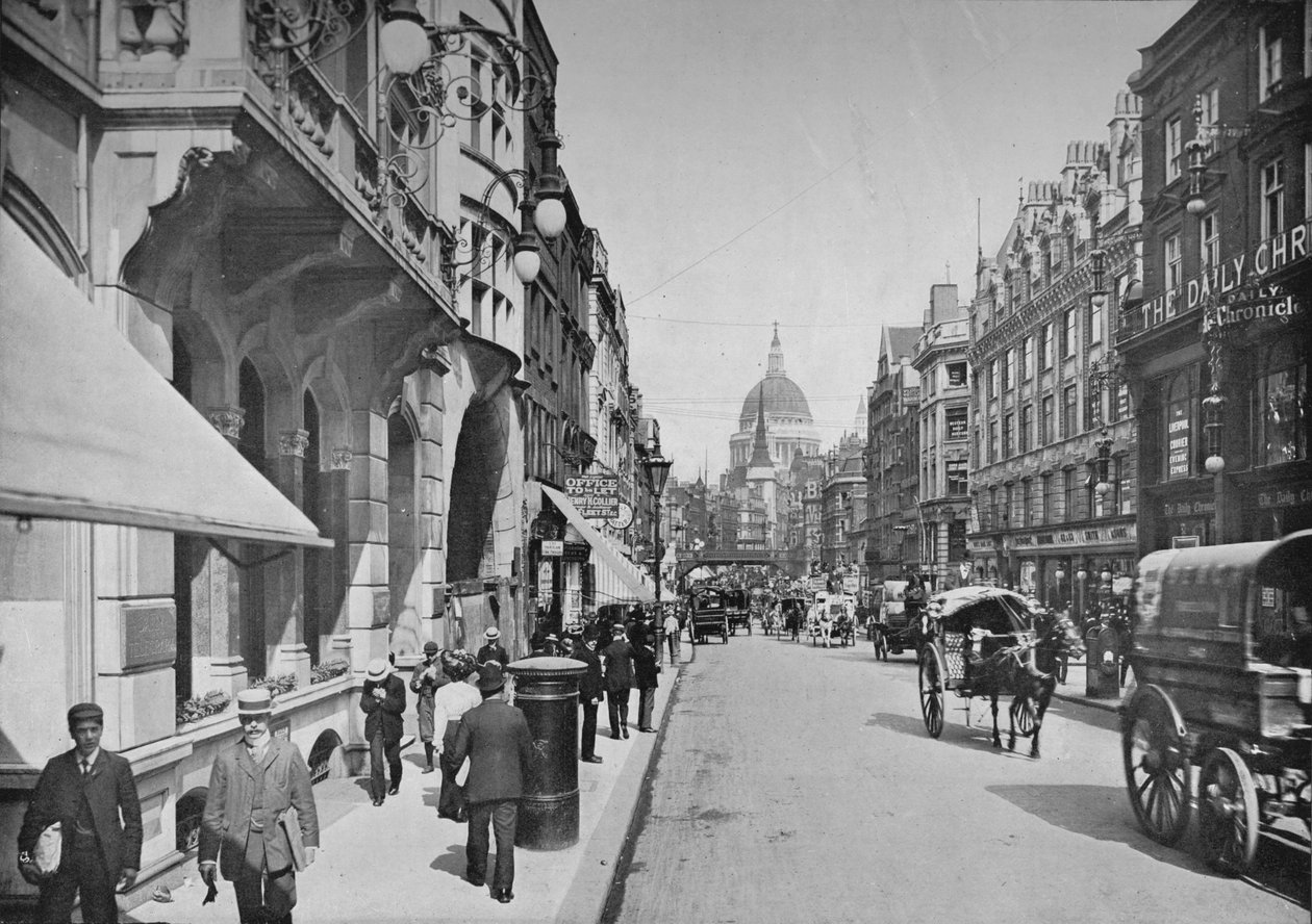 Fleet Street, Ciudad de Londres, c1900 1911 de Pictorial Agency