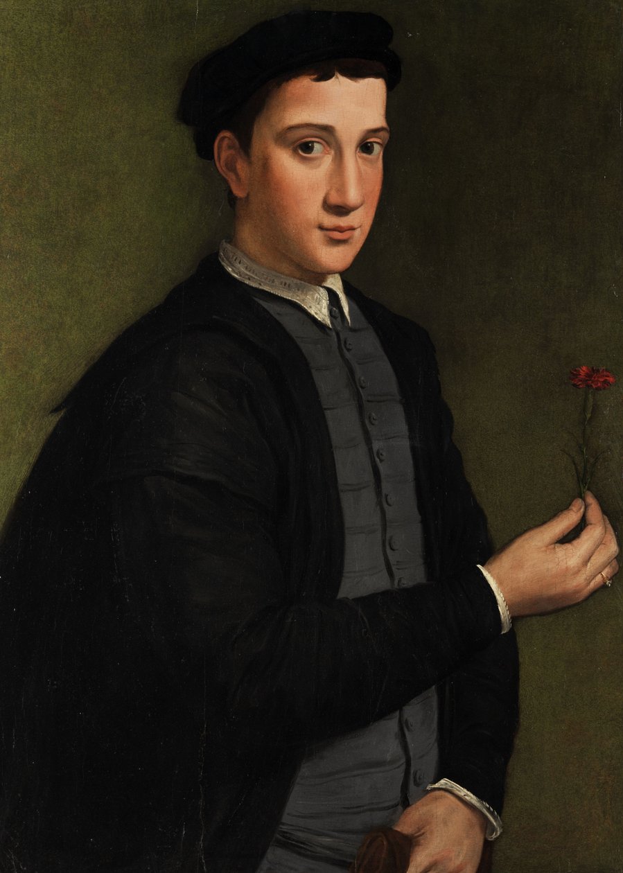Joven con un clavel de Pier Francesco Foschi