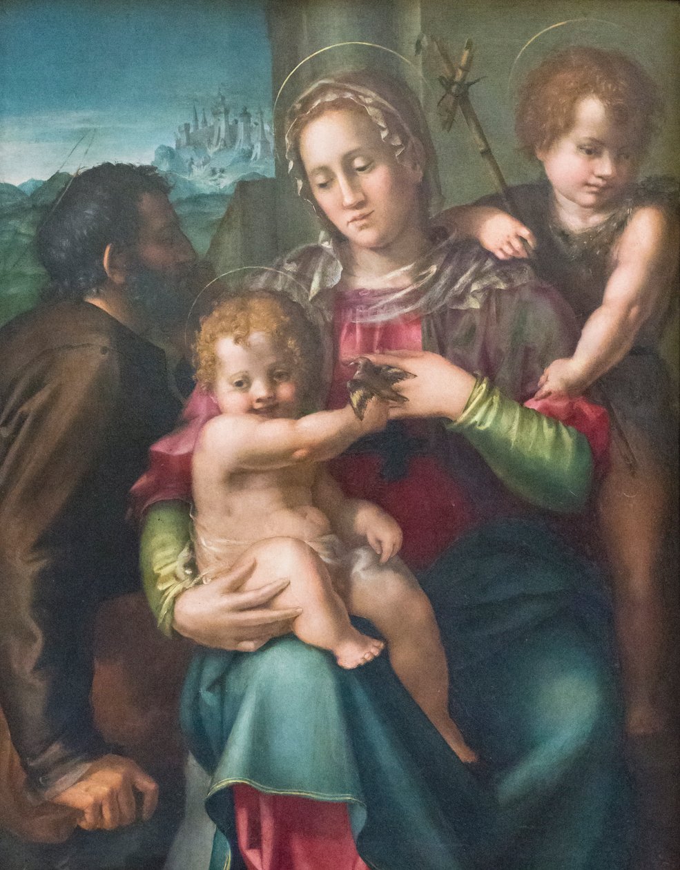 La Sagrada Familia con el joven San Juan Bautista de Pier Francesco Foschi