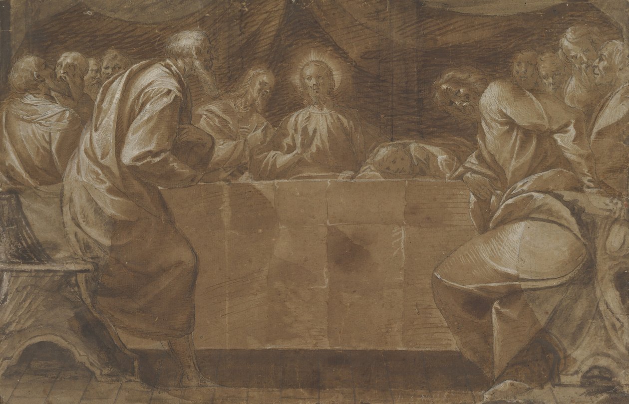 La última cena, ca. 1608 de Pier Francesco Mazzucchelli