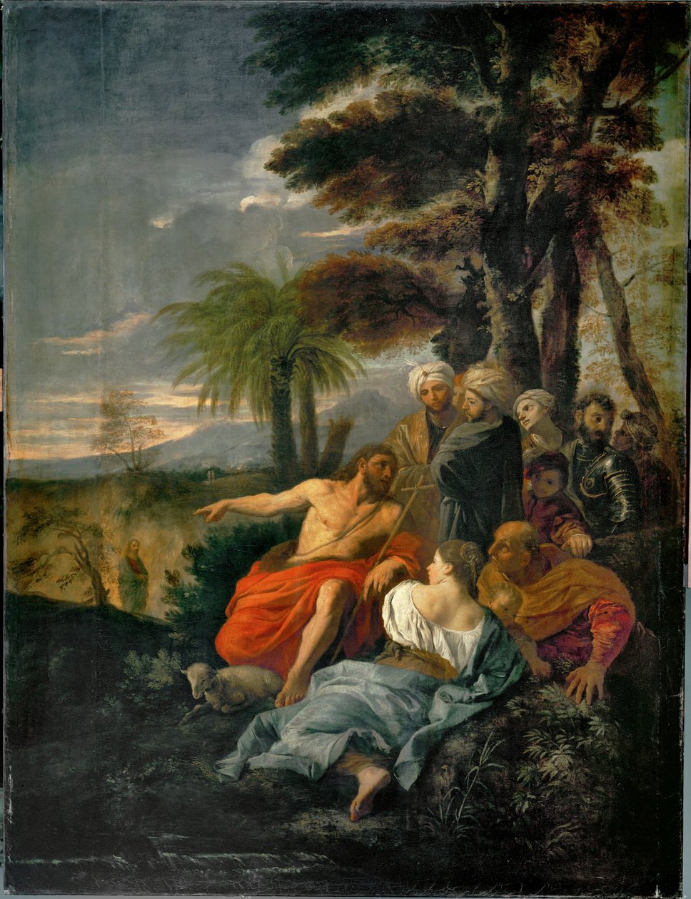 Saint Jean-Baptist prechant dans le desert - San Juan Bautista predicando en el desierto ... de Pier Francesco Mola