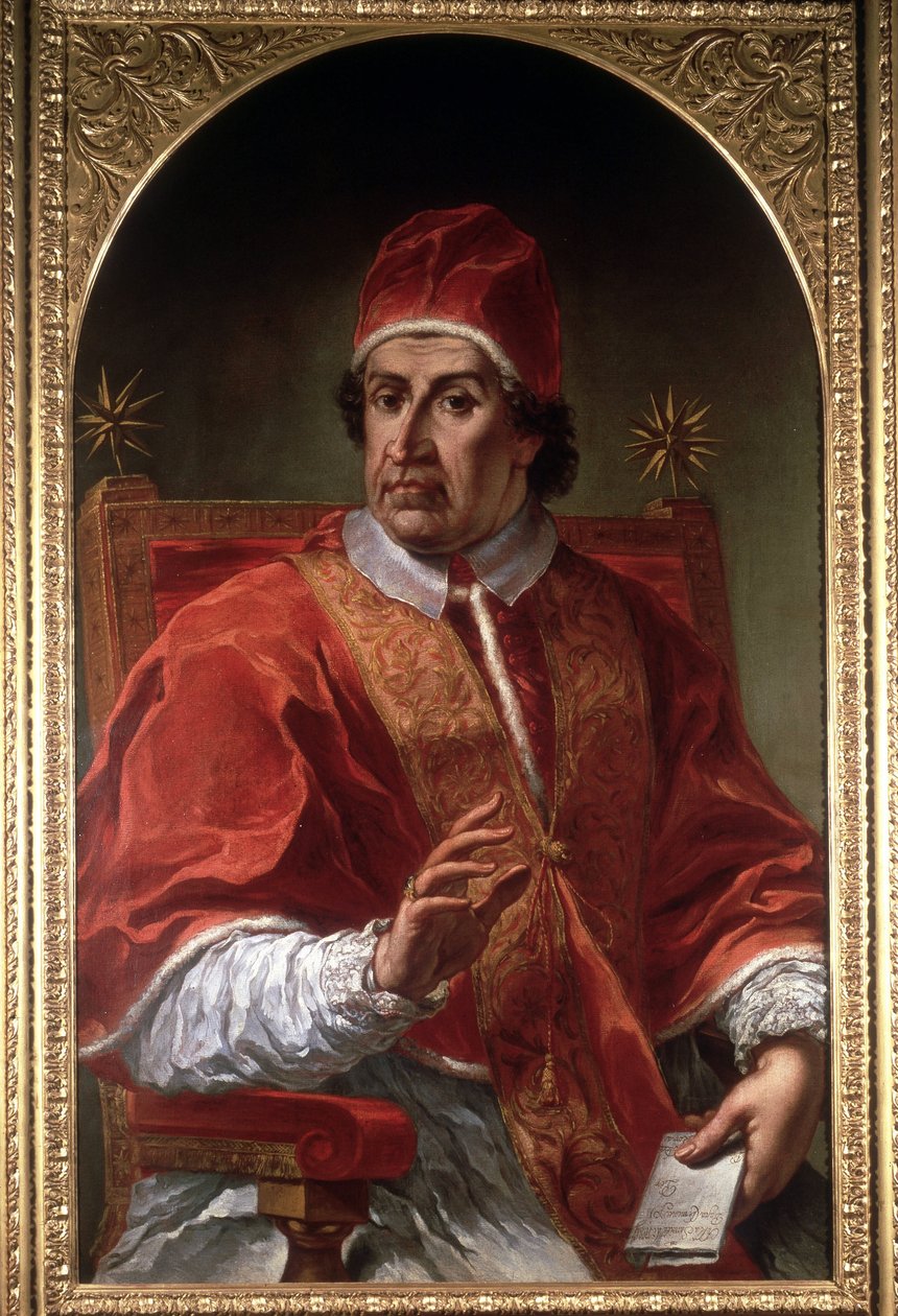 Retrato de Clemente XI (1649 - 1721) por Pier Leone Ghezzi. Museo de Roma. Roma de Pier Leone Ghezzi