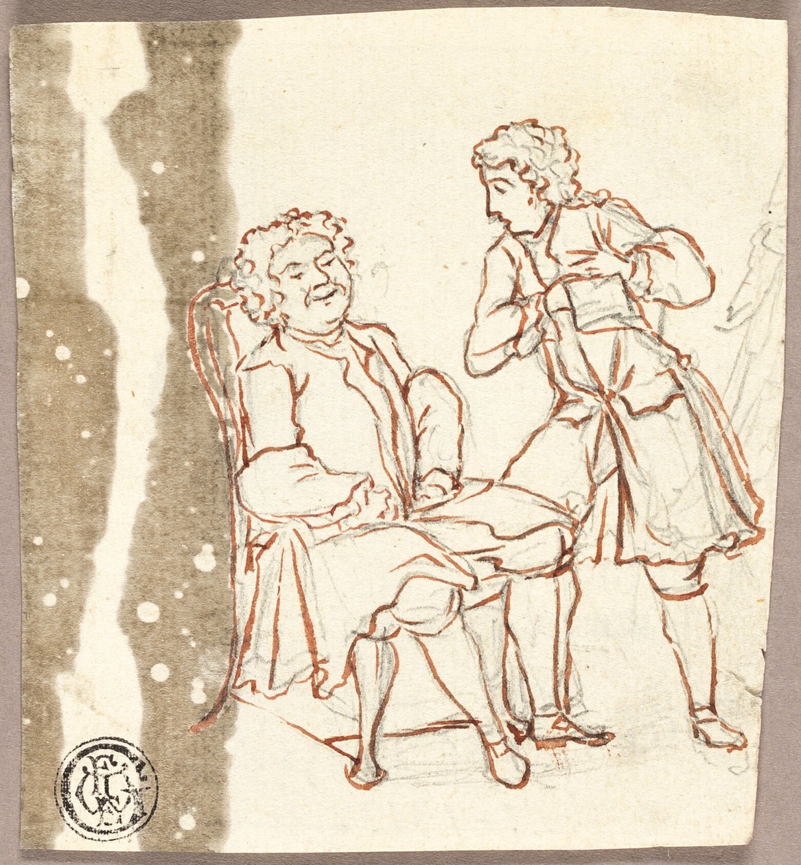 Dos caballeros vestidos del siglo XVIII de Pier Leone Ghezzi