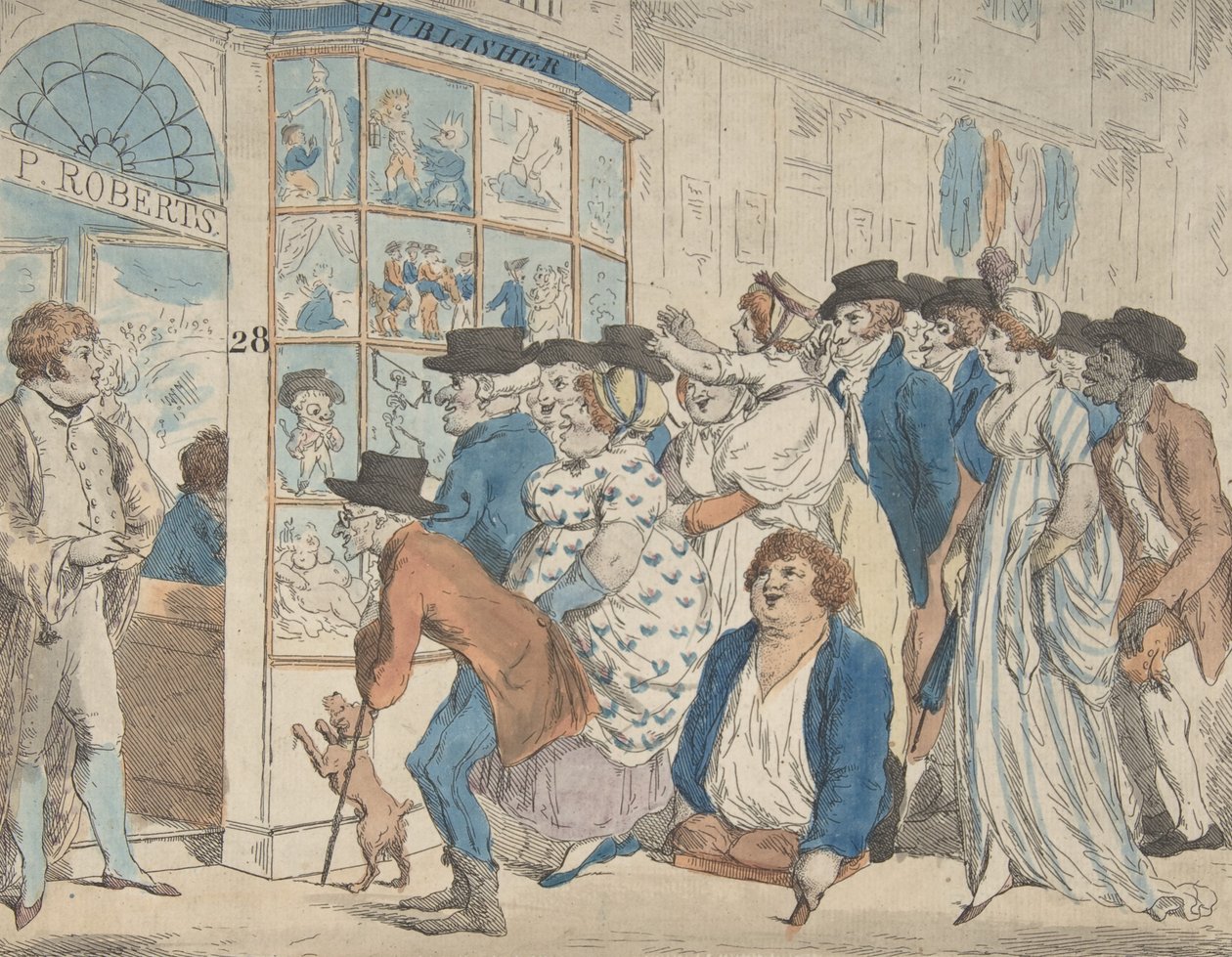 Tienda de caricaturas de Piercy Roberts, 28 Middle Row, Holborn, 1801 de Piercy Roberts