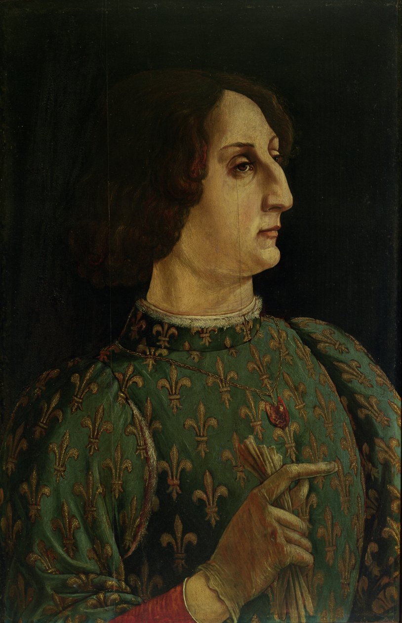 Retrato de Galeazzo Mario Sforza (1444-76) c.1471 de Piero del Pollaiolo