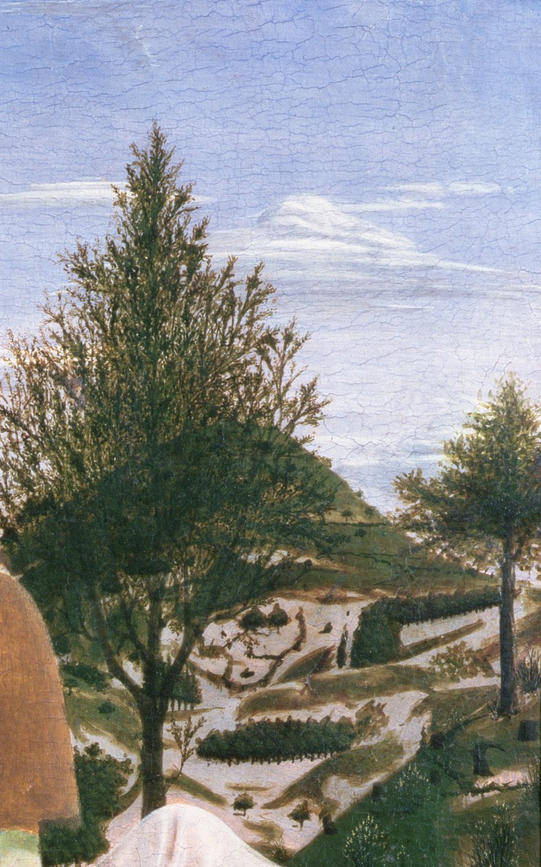 Bautismo de Cristo, 1450s (detalle) de Piero della Francesca