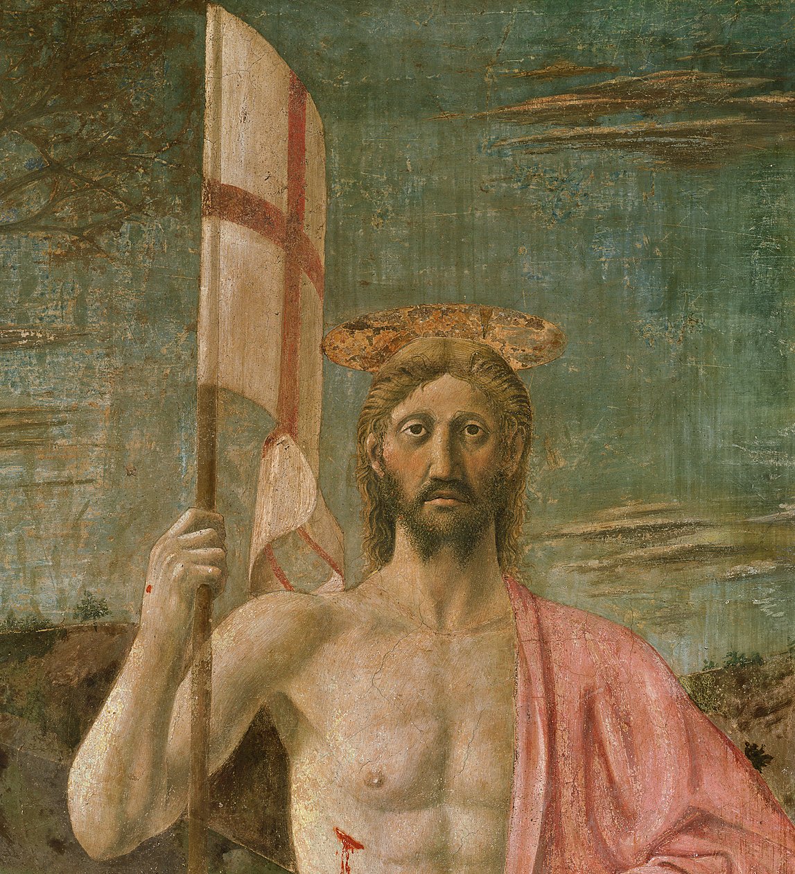 La Resurrección, (detalle) de Cristo, c.1463 de Piero della Francesca