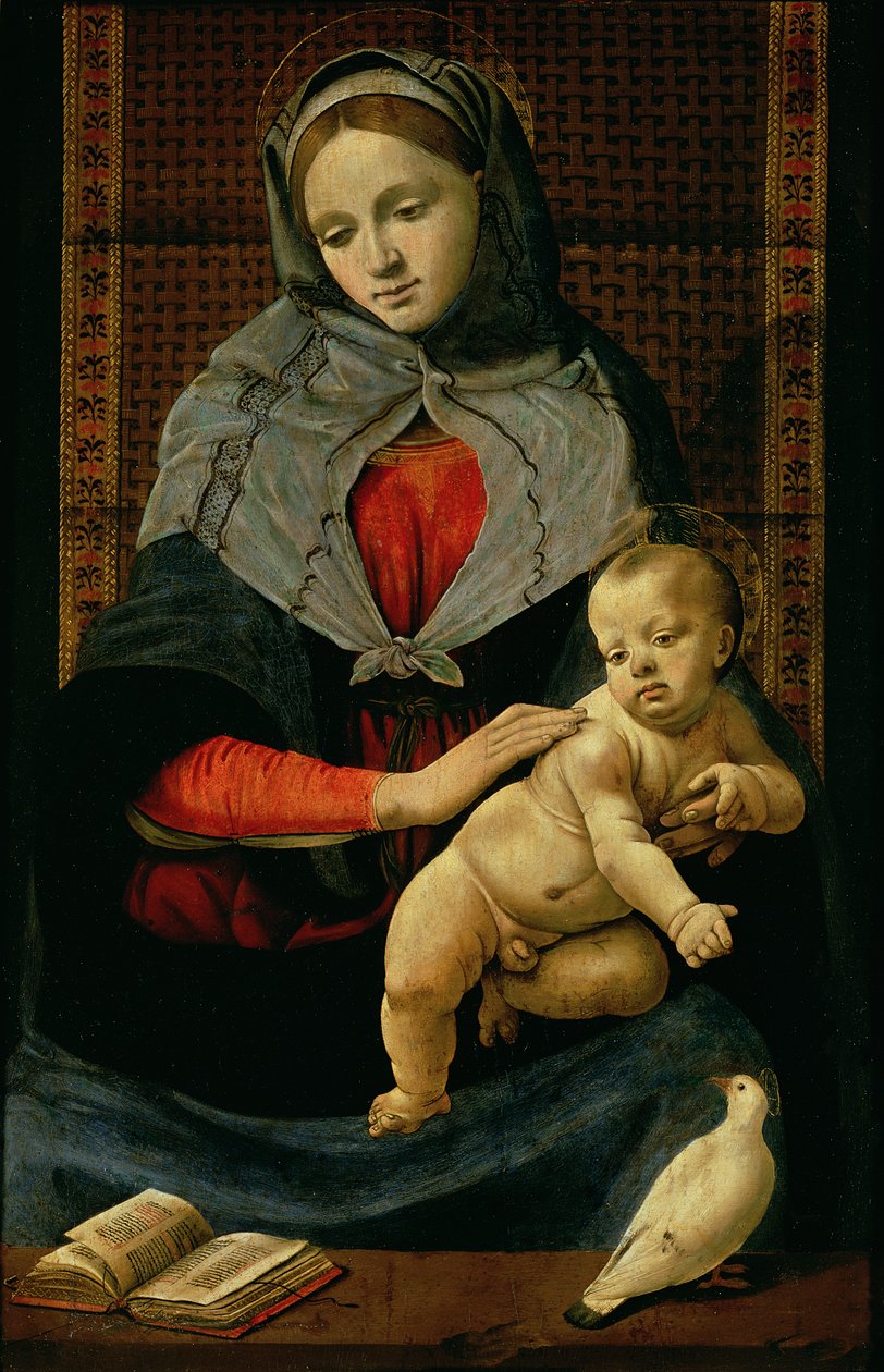 Madonna y el Niño con una paloma de Piero di Cosimo