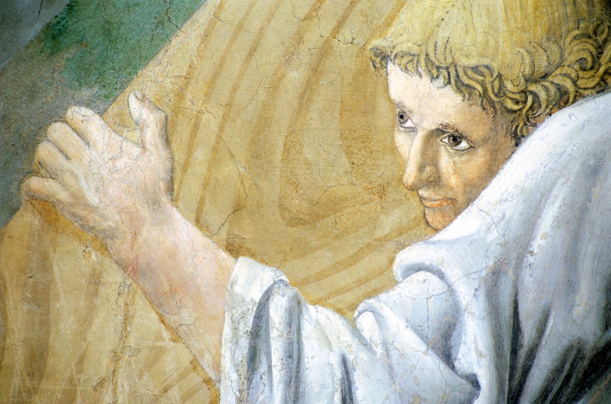 Leyenda de la Vera Cruz: transporte de la Madera Sagrada (detalle) de Piero della Francesca