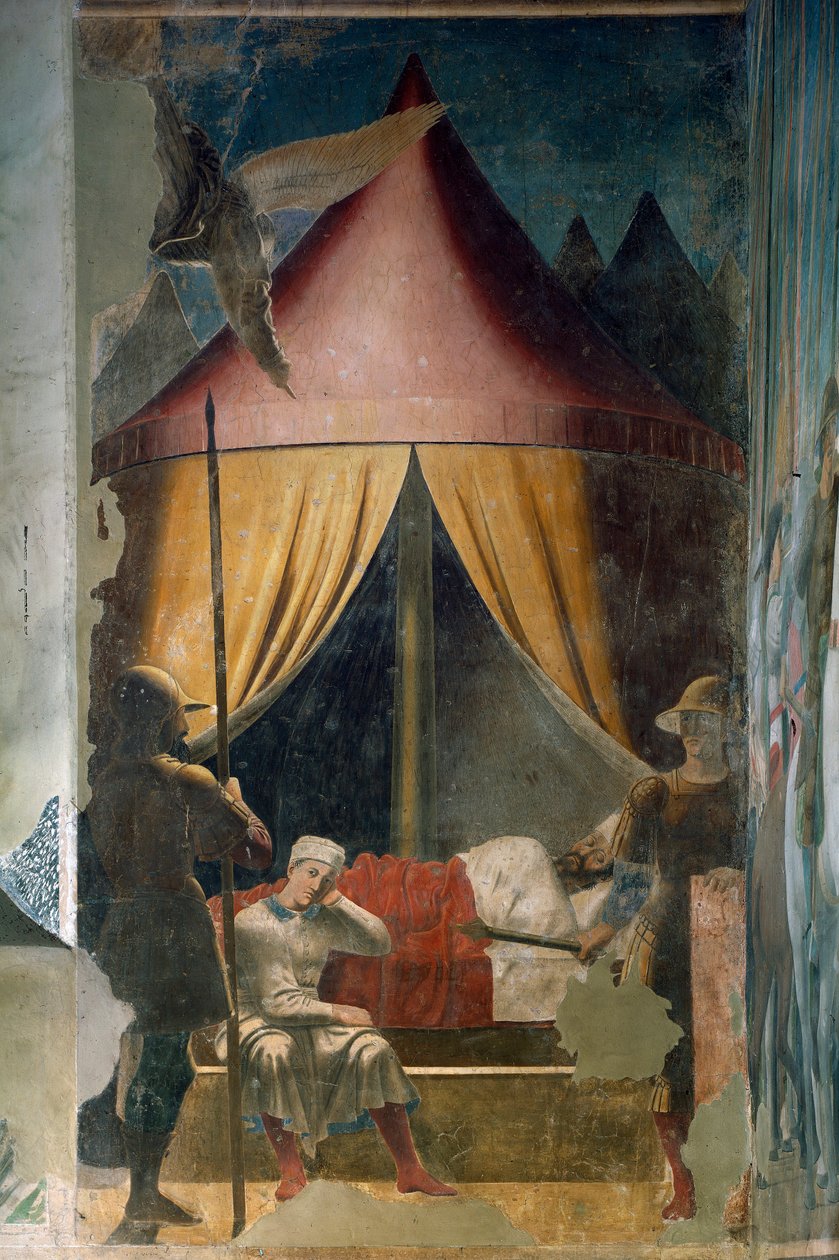 Historia de la Verdadera Cruz. El sueño de Constantino de Piero della Francesca