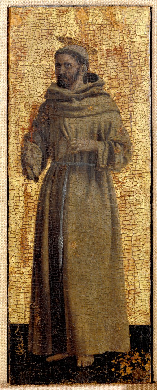 Políptico de la Misericordia: la Virgen de la Misericordia, rodeada de santos. (detalle) de Piero della Francesca