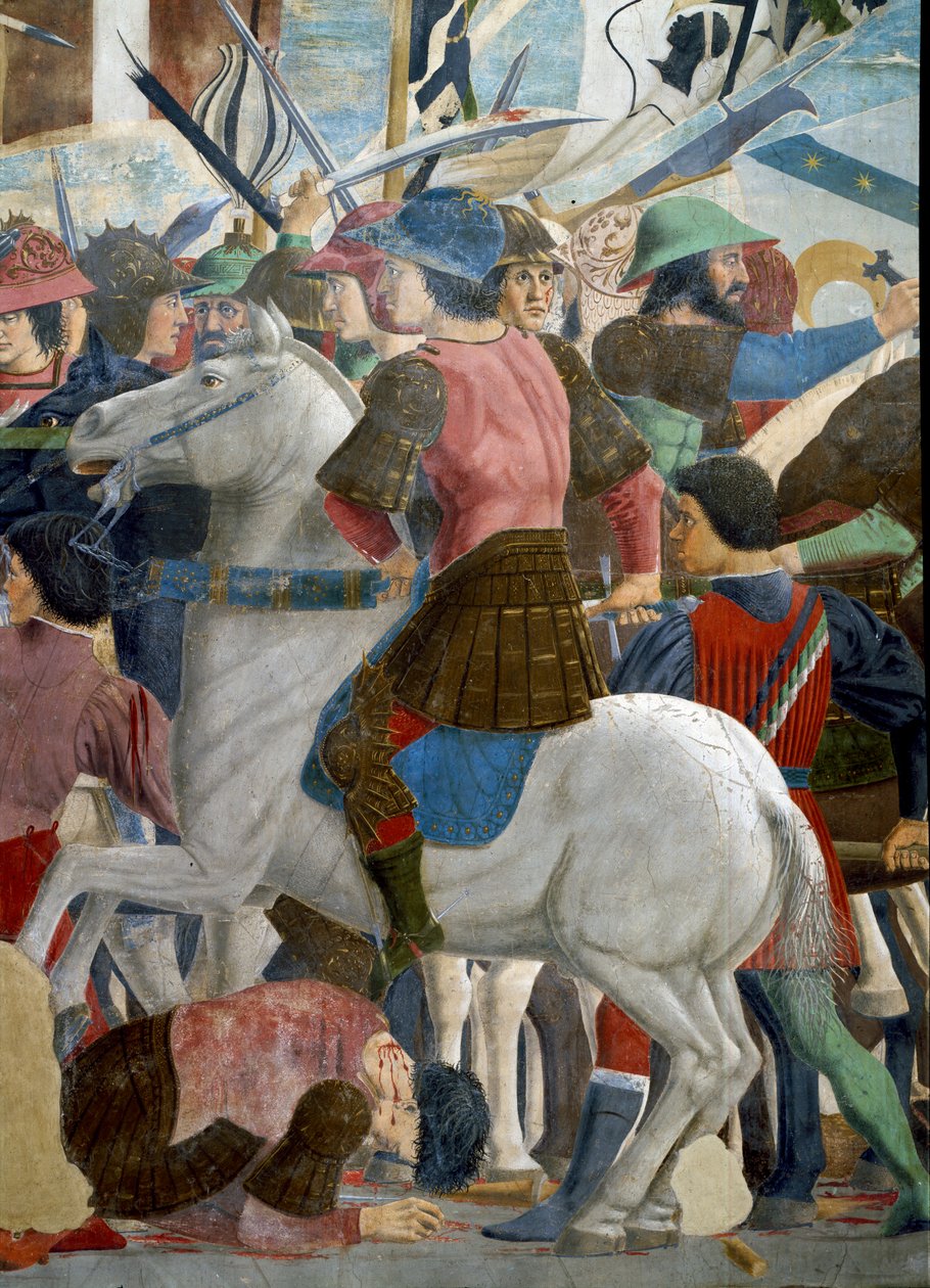 La Leyenda de la Verdadera Cruz, la Batalla de Heraclio y Cosroes, completada en 1464 (detalle) de Piero della Francesca
