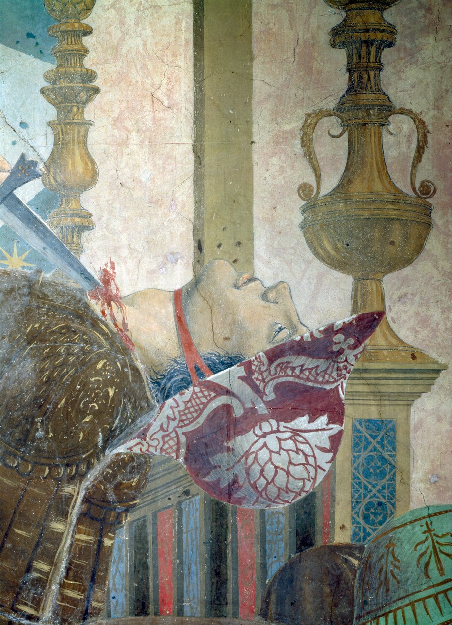 La Leyenda de la Vera Cruz, la Batalla de Heraclio y Cosroes (detalle) de Piero della Francesca