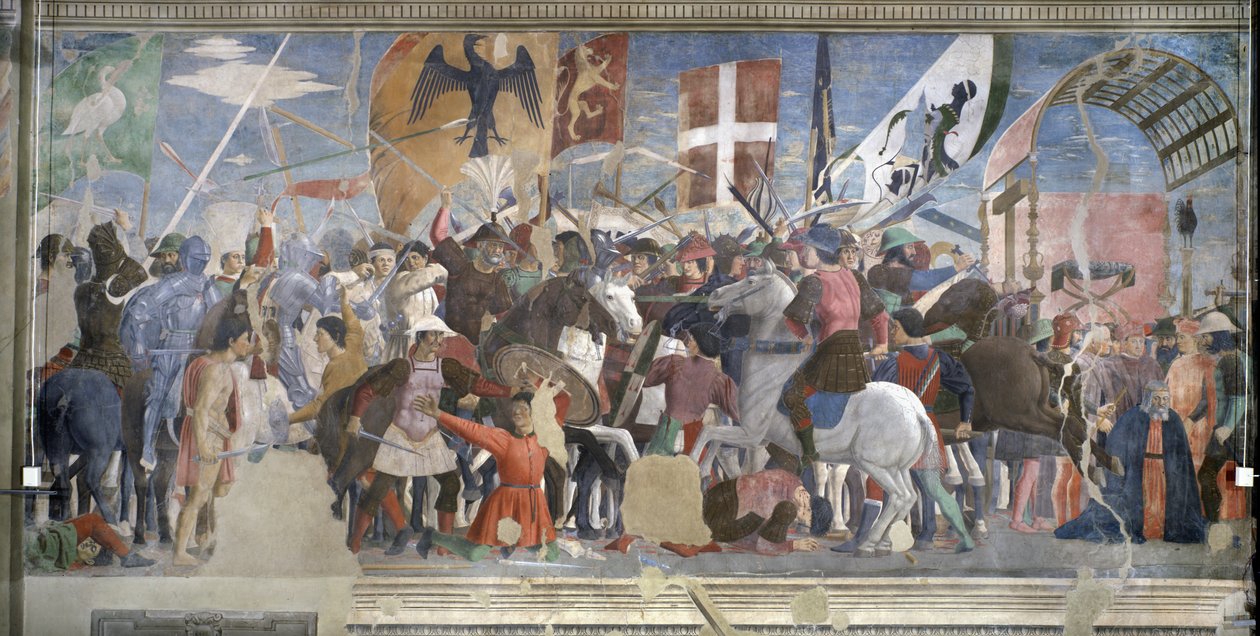 La victoria de Heraclio y la ejecución de Cosroes, 628 AD, del Ciclo de la Verdadera Cruz, completado en 1464 de Piero della Francesca