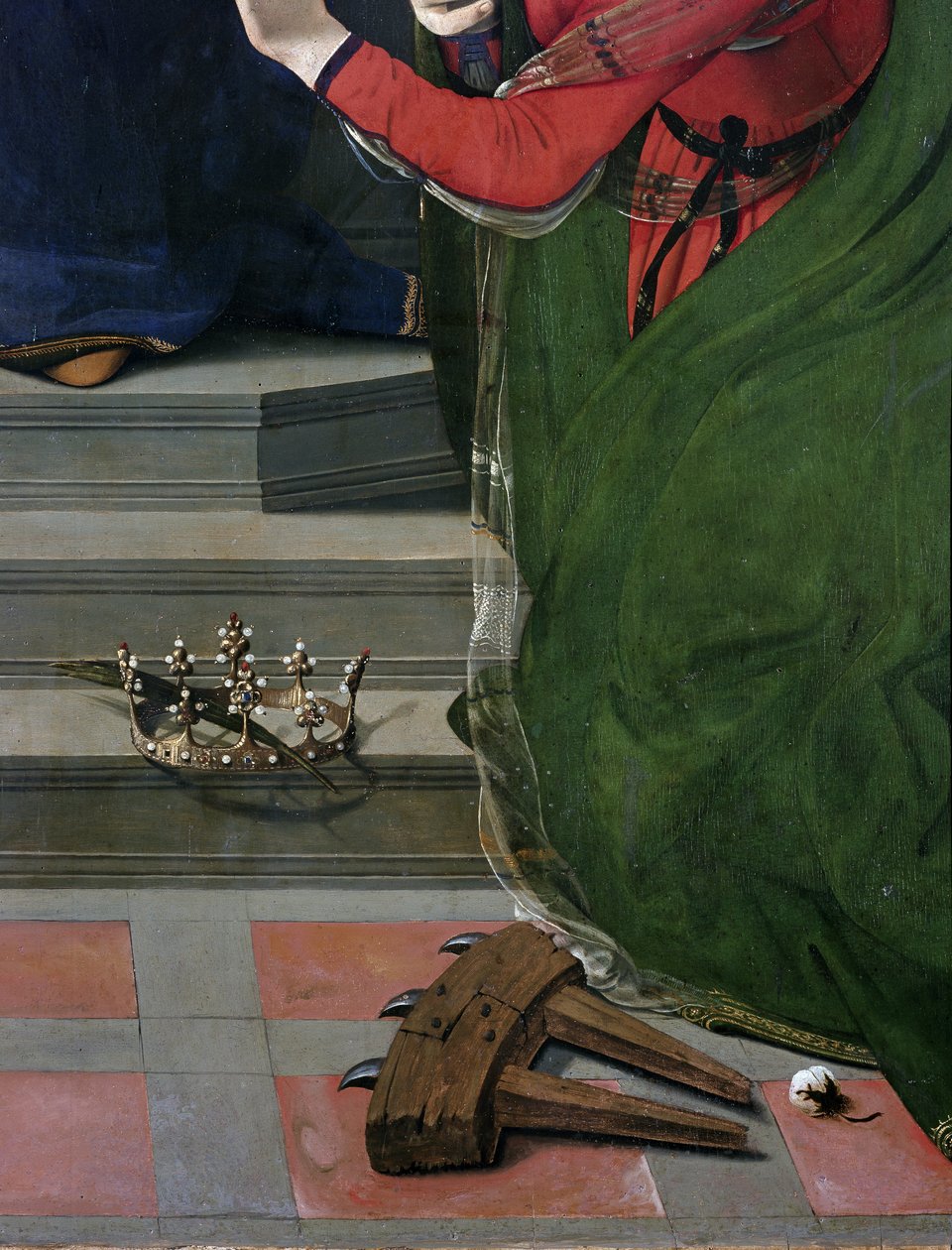 Virgen y Niño en el trono rodeados de santos, (detalle) de Piero di Cosimo