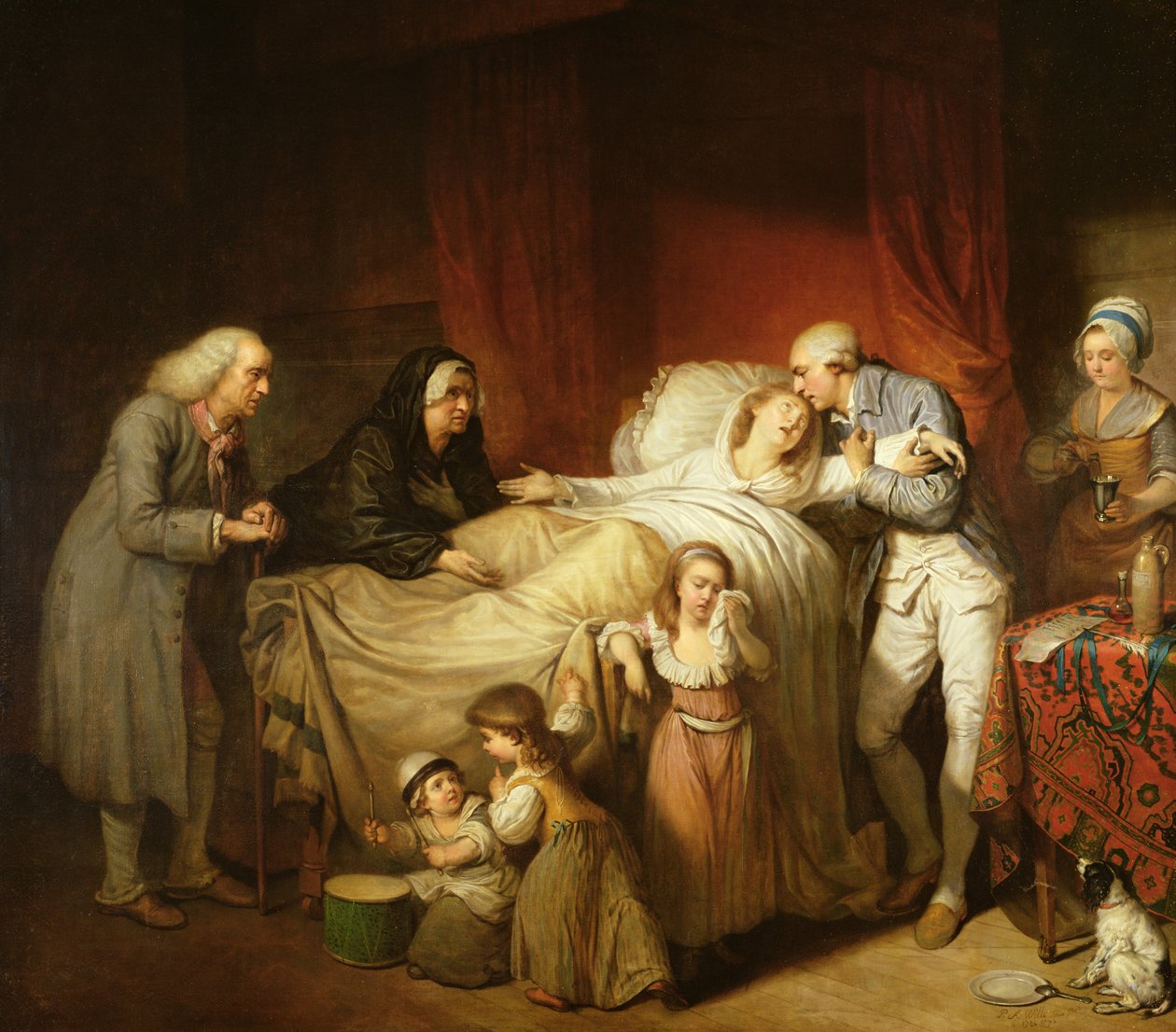 Los Últimos Momentos de la Amada Esposa, 1784 de Pierre Alexandre Wille