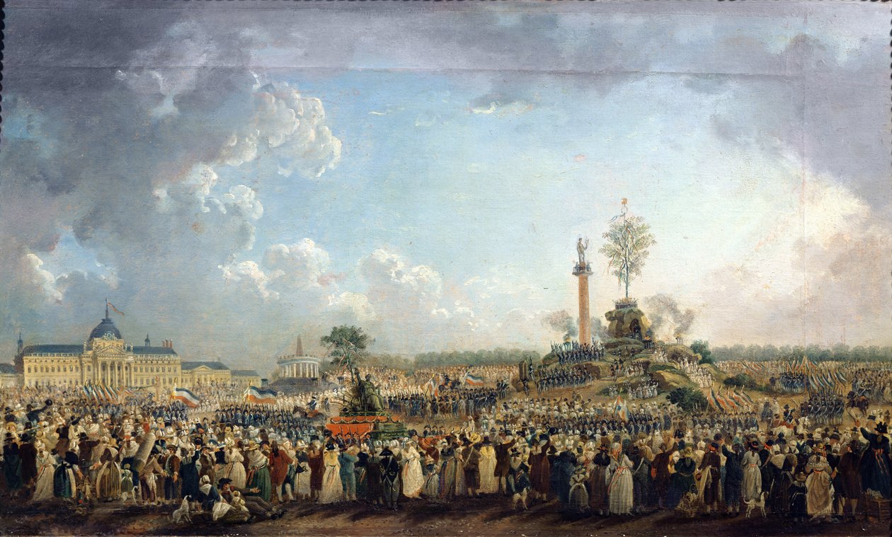 El festival del Ser Supremo en el Campo de Marte, 8 de junio de 1794 (20 Prairial Año II) de Pierre Antoine Demachy