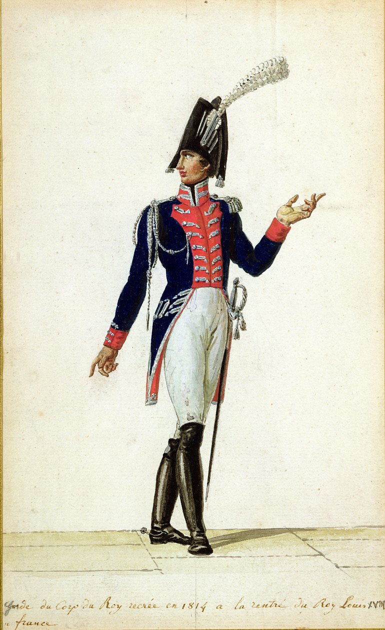 Oficial de la Guardia del Cuerpo del Rey Luis XVIII (1755-1824) en 1814 de Pierre Antoine Lesueur
