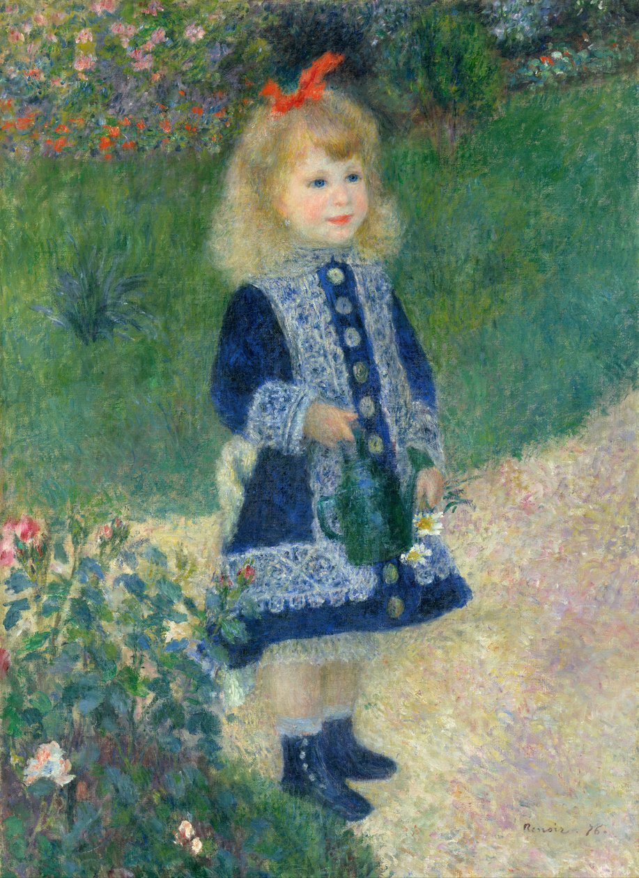 Una niña con una regadera de Pierre Auguste Renoir