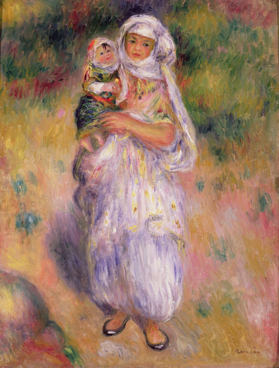 Mujer y niño argelinos, 1882 de Pierre Auguste Renoir