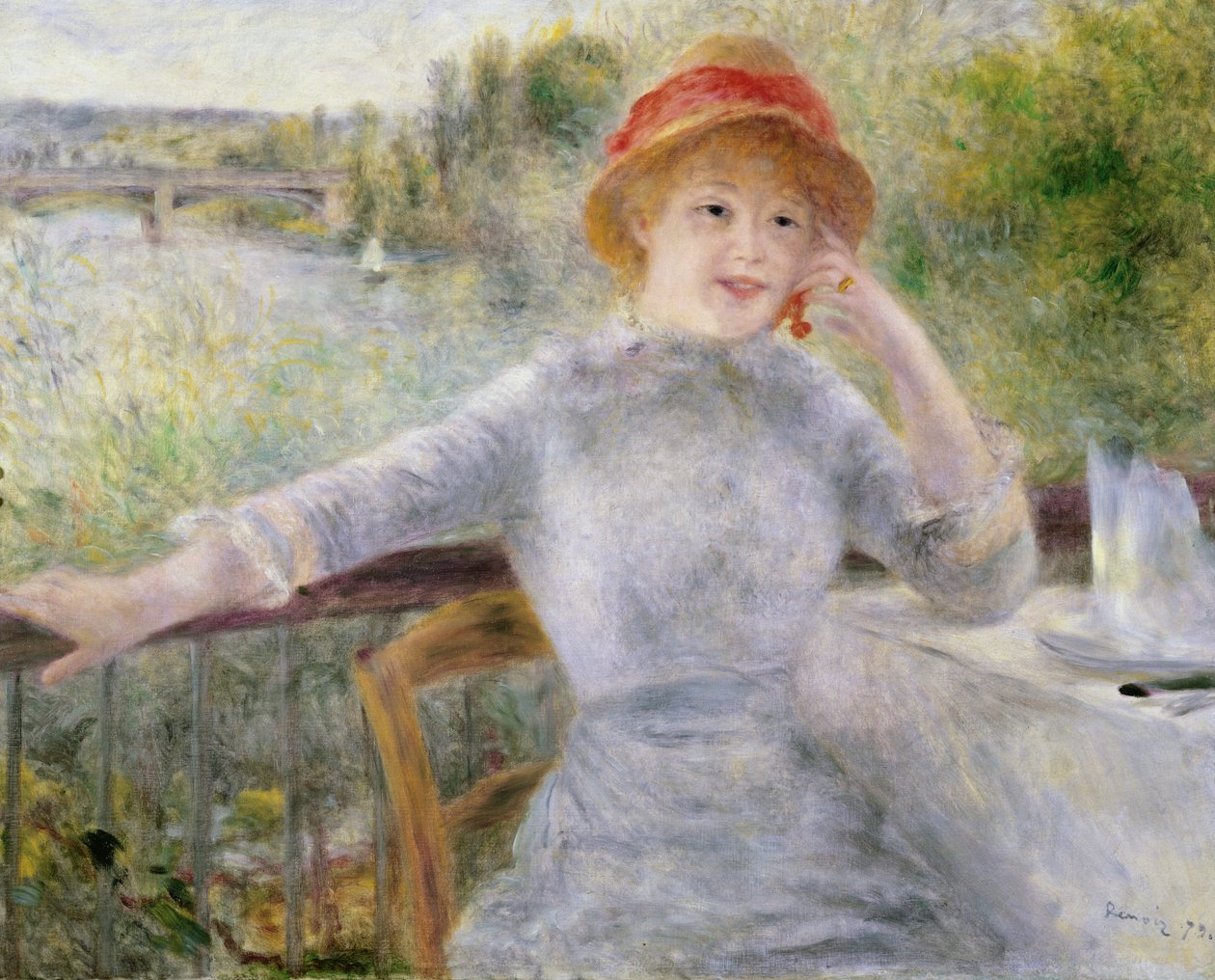 Alphonsine Fournaise (1845-1937) en La Grenouillere, 1879 de Pierre Auguste Renoir
