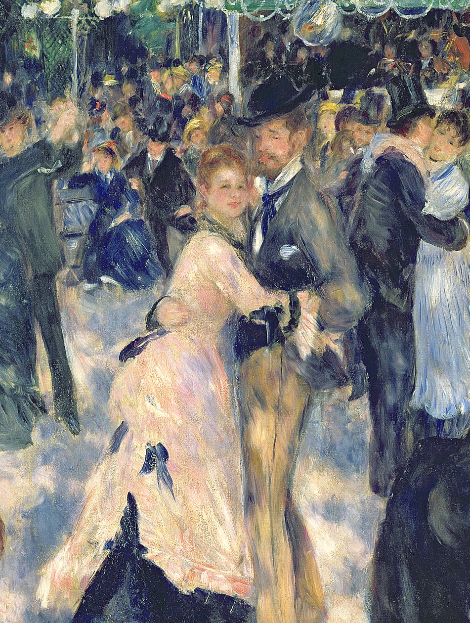 Baile en el Moulin de la Galette, 1876 (detalle) de Pierre Auguste Renoir
