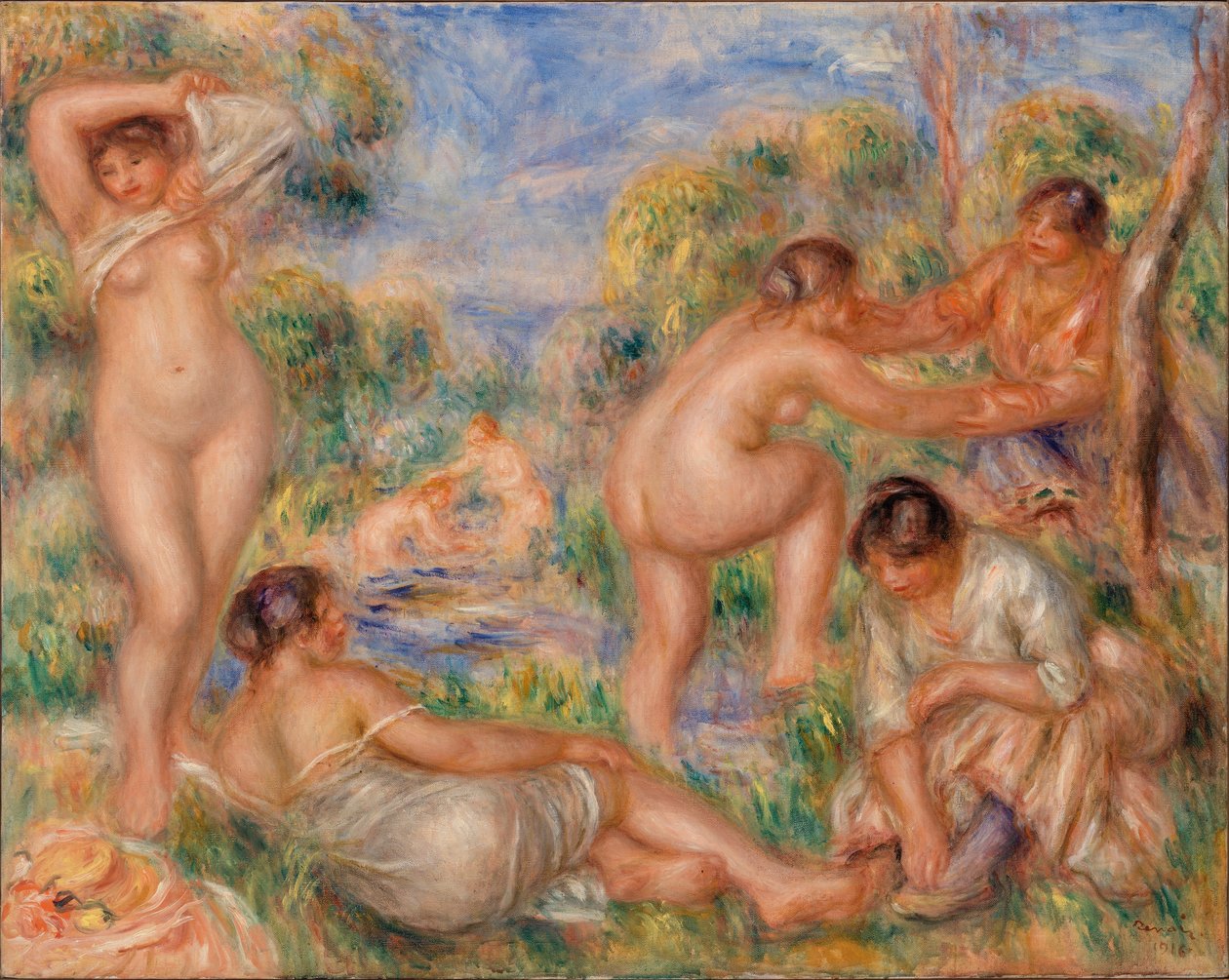 Grupo de bañistas de Pierre Auguste Renoir